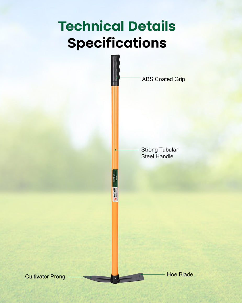 Falcon Premium Garden Hoe FGWH-200 | Heavy-Duty Double-Headed Digging & Cultivation Tool