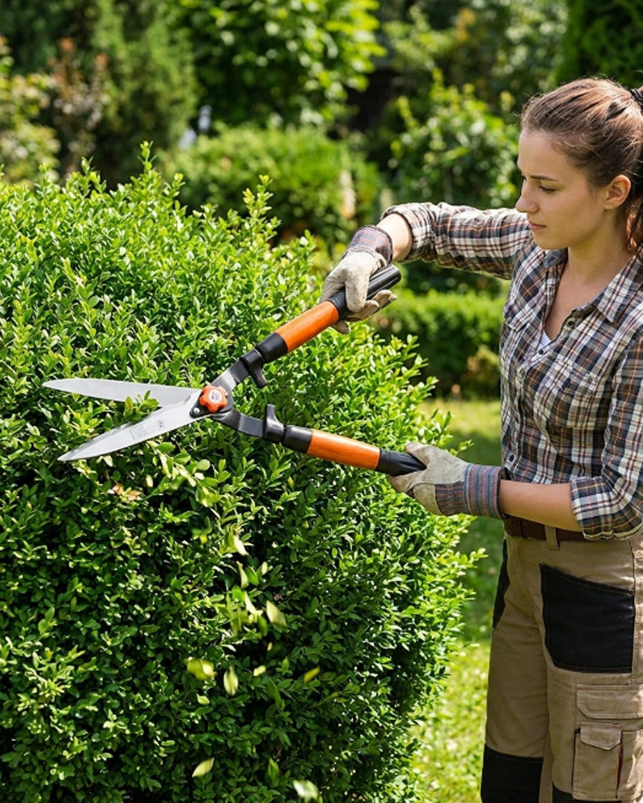 Falcon Premium Hedge Shear FHS-888 | 570mm Wooden Handle Bush Cutter