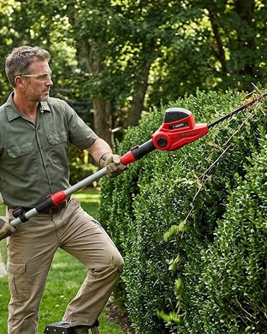 FALCON 550W Electric Pole Hedge Trimmer | 2.8m Extendable Telescopic Reach Long-Reach Pruner (FPHT-268)