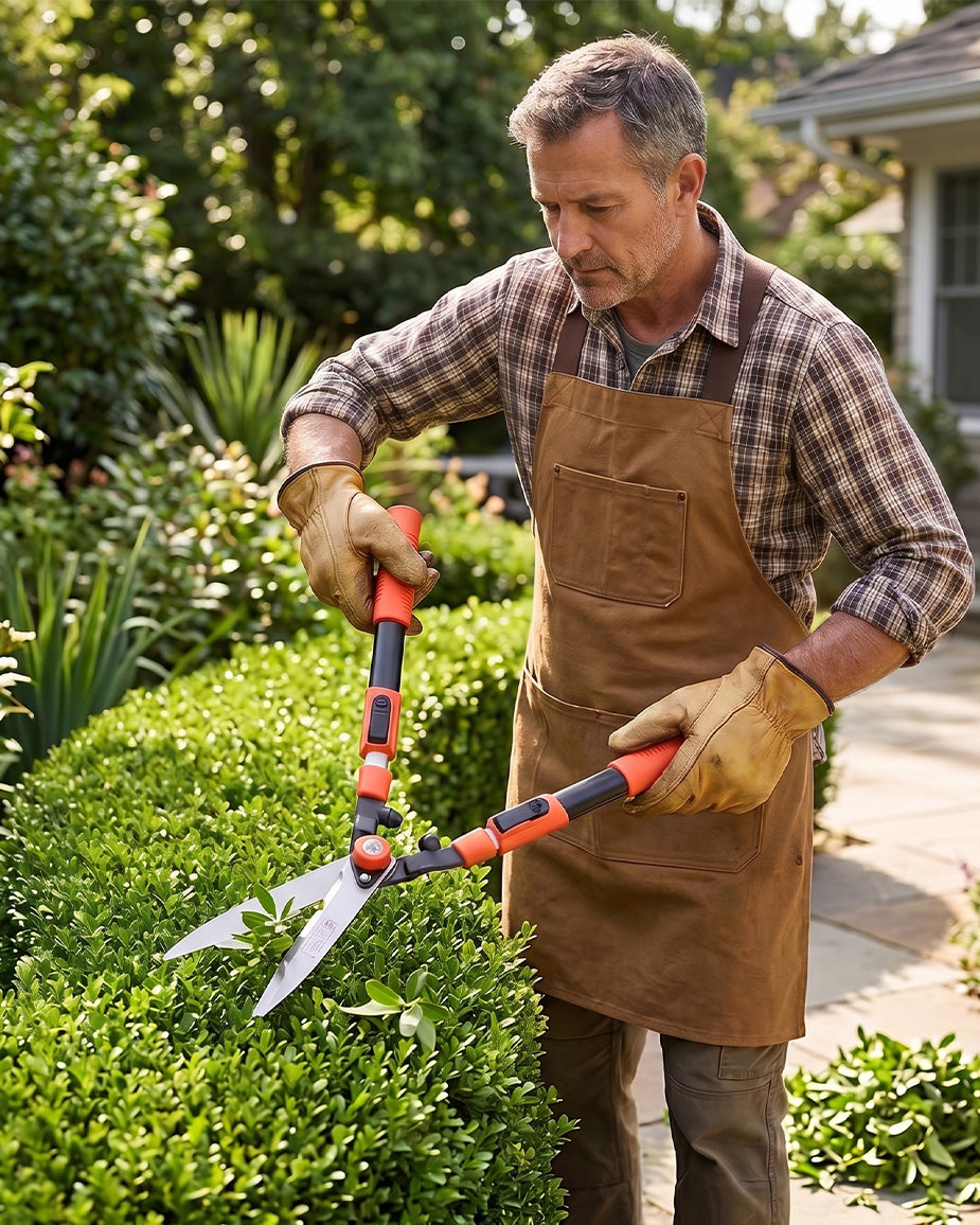 FALCON Extendable Telescopic Hedge Shear | 9-Inch Hardened Steel Blade Shrub Cutter (FHS-2016)
