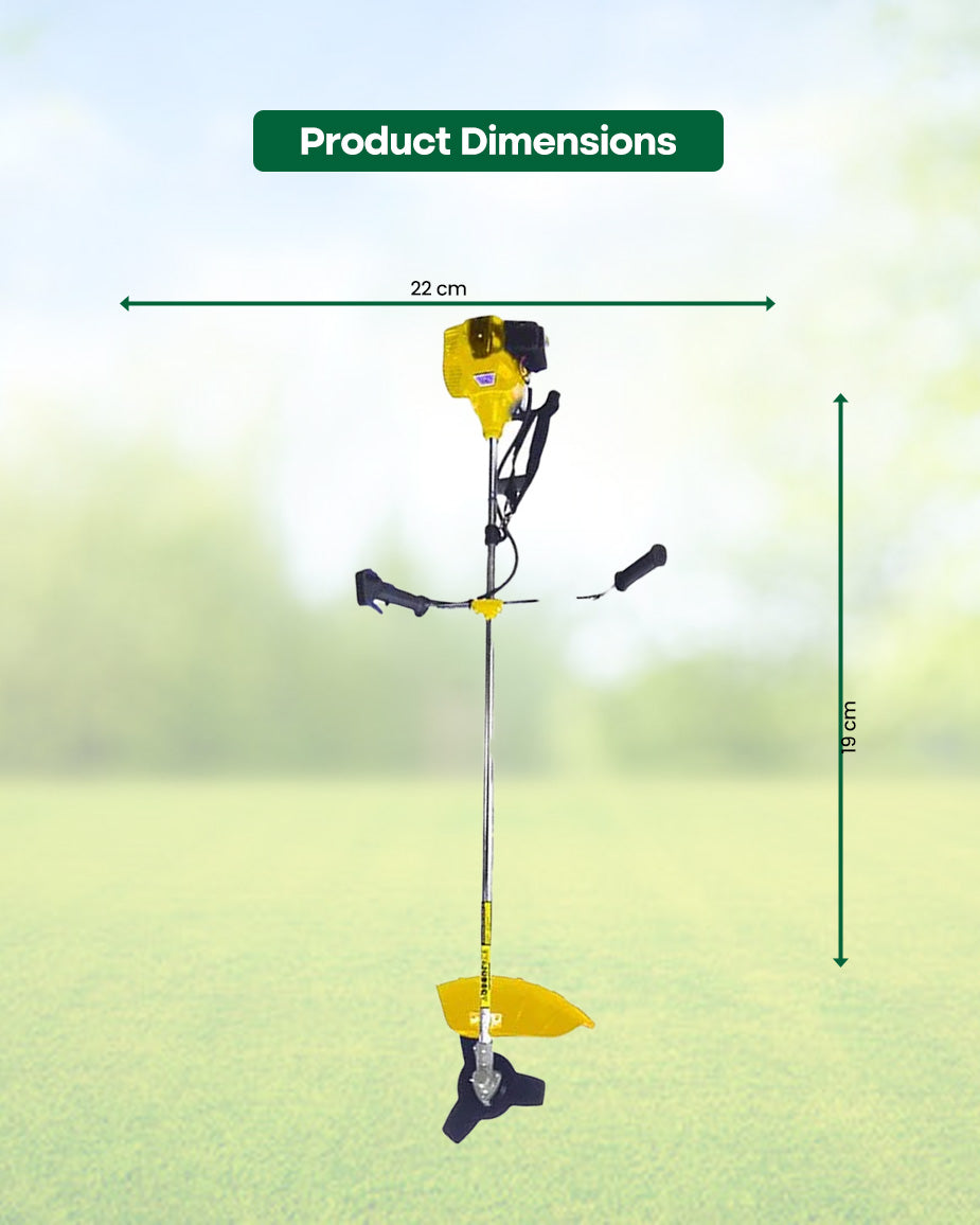 KisanKraft 51.7cc 2-Stroke Petrol Brush Cutter | 1.94 HP Heavy-Duty Agricultural Weed & Crop Cutter (KK-BC-555)