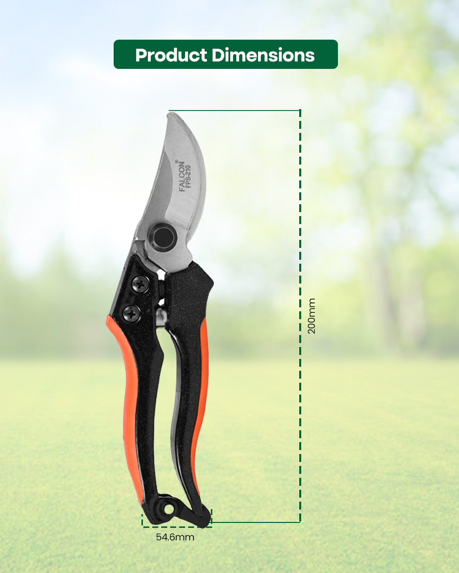 Falcon Bypass Pruning Secateur FPS-210 | 200mm Professional Garden Shears