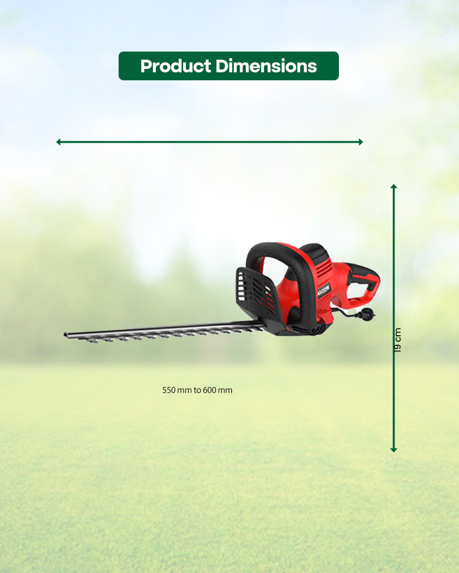 FALCON 600W Electric Hedge Trimmer | 22-Inch Dual-Action Blade Shrub Pruner (FEHT-267+)
