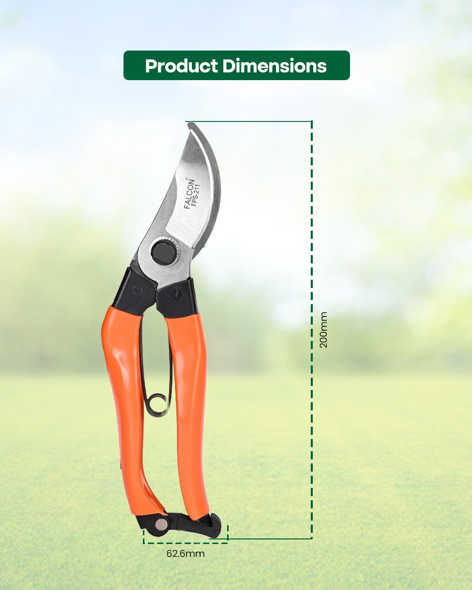 Falcon Pruning Secateur FPS-211 | 200mm Bypass Garden Shears