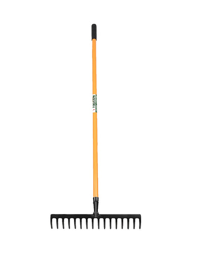Falcon Premium Garden Rake FRWH-16 | 16-Teeth Extra-Wide Soil Leveler & Yard Cleaner