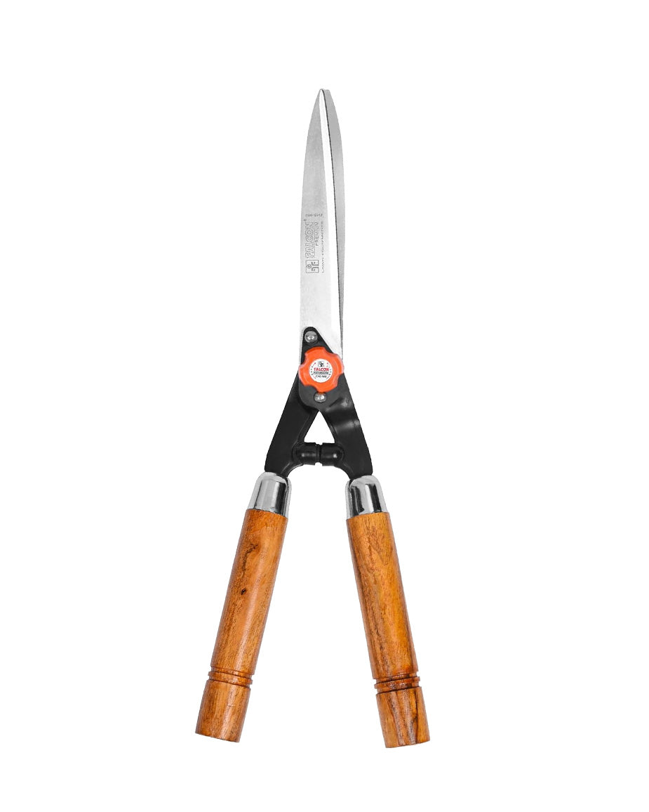 Falcon Premium Hedge Shear FHS-999(W) | 535mm Wooden Handle Garden Bush Clipper