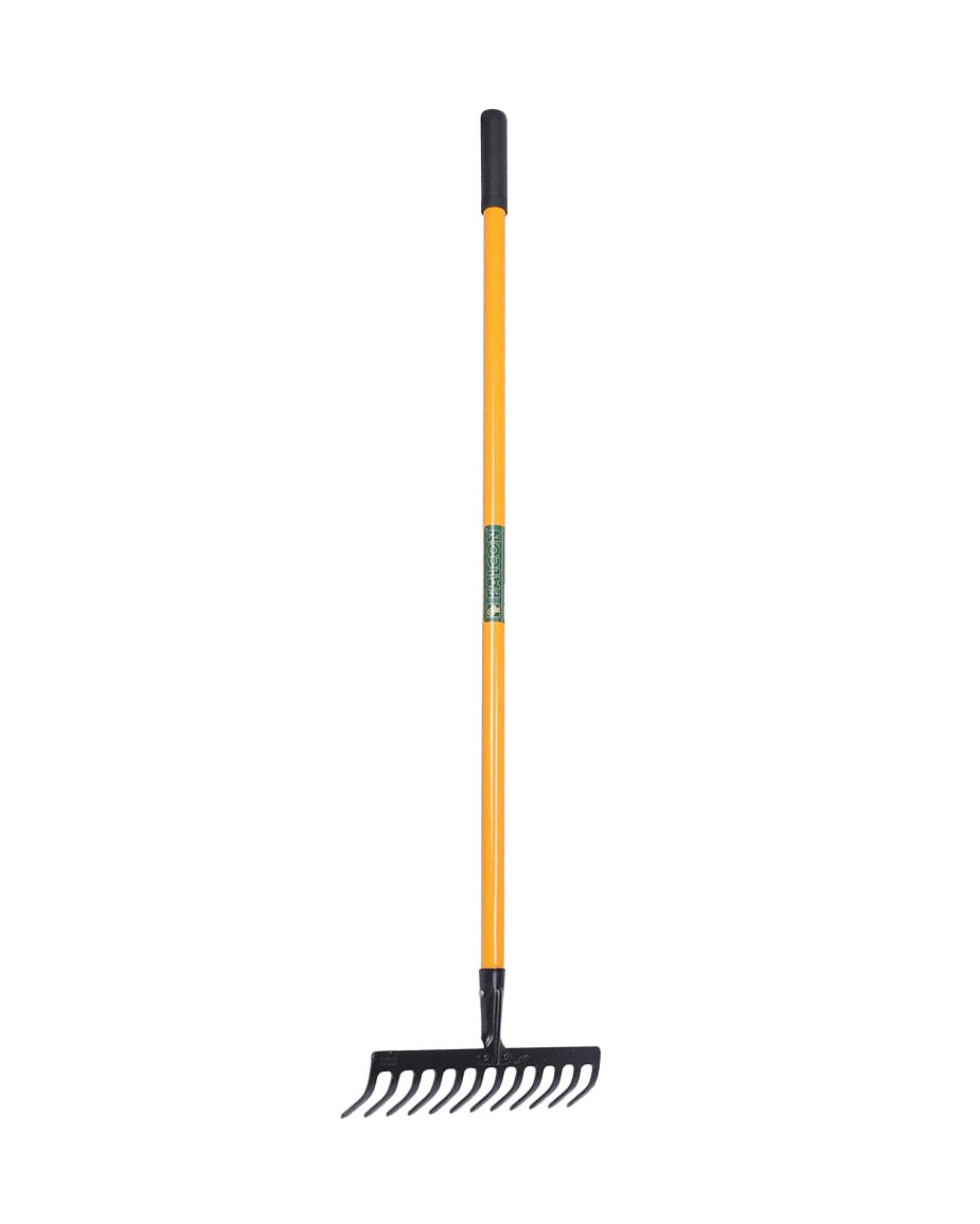 Falcon Premium Garden Rake FRWH-12 | 12-Teeth Heavy-Duty Soil Leveler & Yard Cleaner