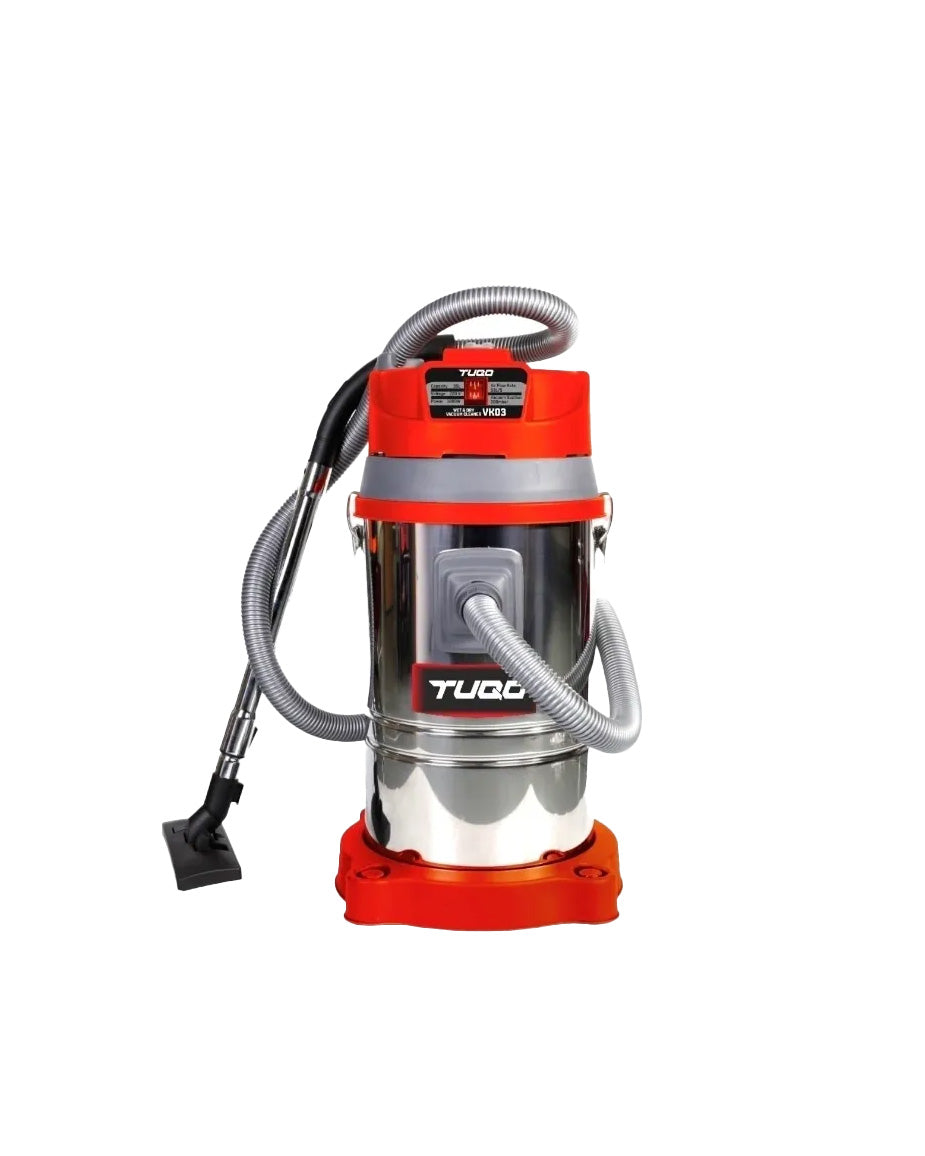 TUQO 1600W 3-in-1 Wet & Dry Vacuum Cleaner with Blower | 25L Stainless Steel Tank Pro-Grade Heavy-Duty Cleaner (VK02)
