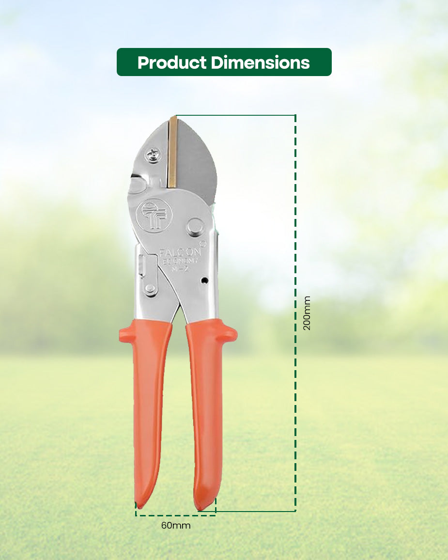 Falcon Pruning Secateur Economy-M2 | 12mm Anvil Garden Pruner