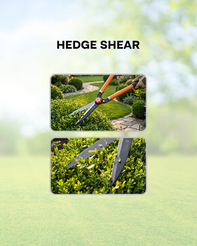 FALCON 10-Inch Premium Hedge Shear | Heavy-Duty Manual Garden Bush & Shrub Trimmer (FHS-2017)