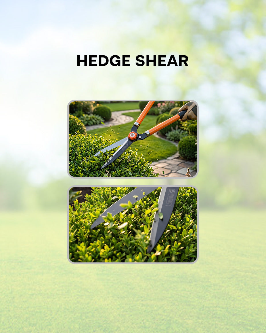 FALCON 10-Inch Premium Hedge Shear | Heavy-Duty Manual Garden Bush & Shrub Trimmer (FHS-2017)