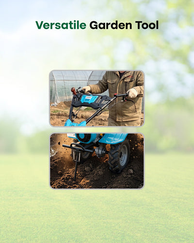 AGRIMATE 7HP Petrol Inter Cultivator | Heavy-Duty Rotary Tiller & Power Weeder (AM RT 212 7P WL)