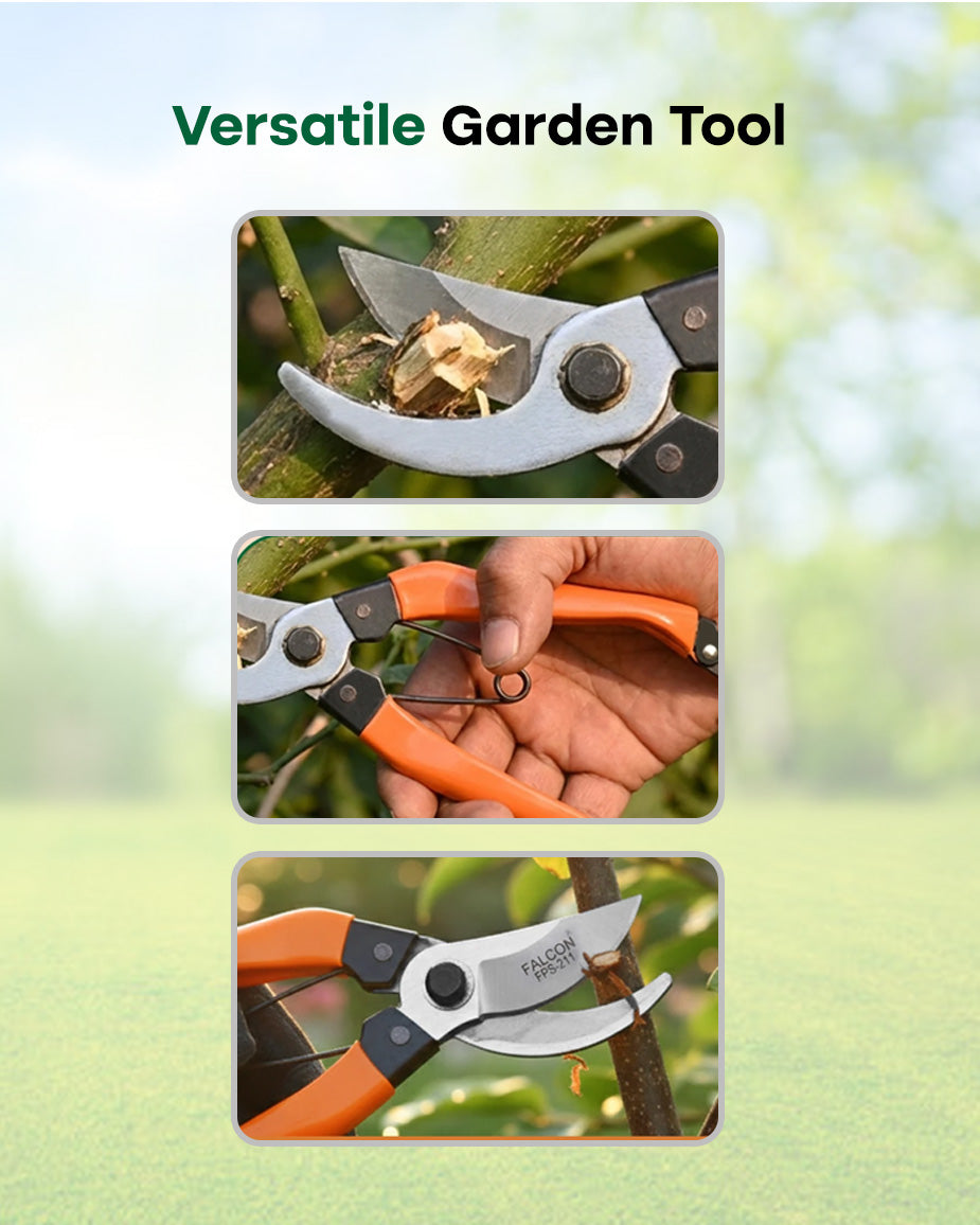Falcon Pruning Secateur FPS-211 | 200mm Bypass Garden Shears
