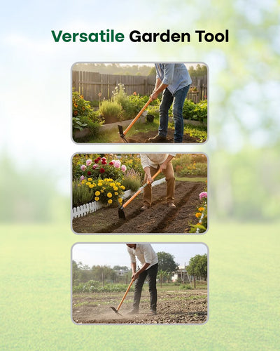 Falcon Premium Garden Hoe FGWH-100 | 760mm Tubular Steel Handle Digging & Weeding Tool