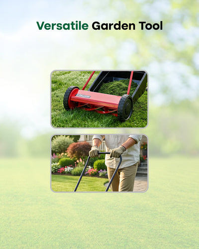 FALCON 16-Inch Manual Reel Lawn Mower | Cylindrical Push Hand Grass Cutter (EASY-42)