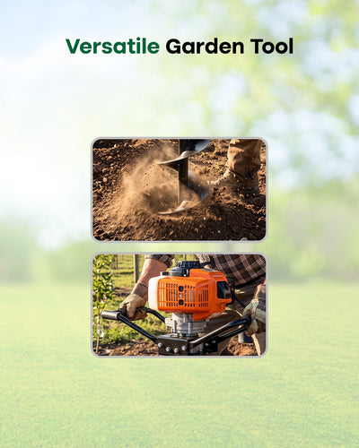FALCON 63cc Heavy-Duty Heavy Frame Earth Auger | Dual-Operator Post Hole Digger (FEA-63(H))