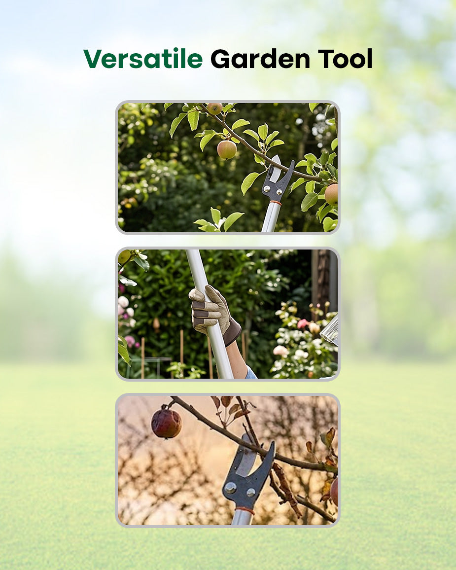 Falcon Premium Extendable Long Reach Cut & Hold Pruner FPLR-26 | 1760mm Telescopic Tree & Fruit Bypass Trimmer
