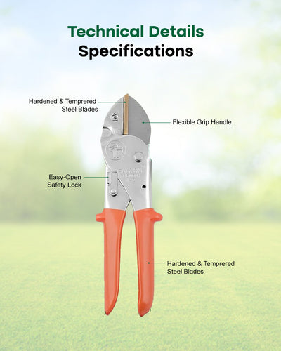 Falcon Pruning Secateur Economy-M2 | 12mm Anvil Garden Pruner