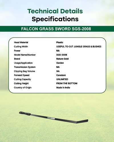 FALCON Grass Sword Swivel Blade Grass Shear | 180° Rotating Manual Lawn Edging Shear (SGS-2008)