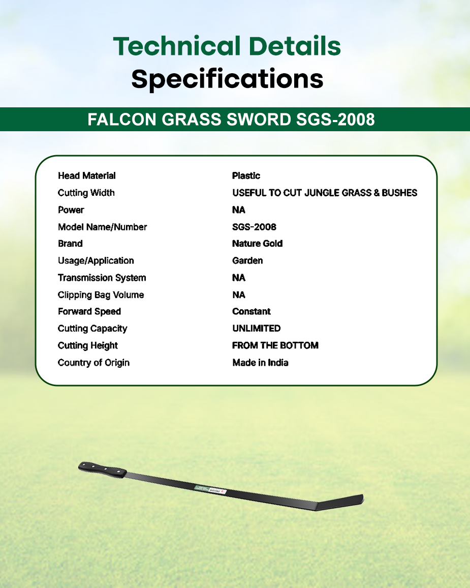FALCON Grass Sword Swivel Blade Grass Shear | 180° Rotating Manual Lawn Edging Shear (SGS-2008)