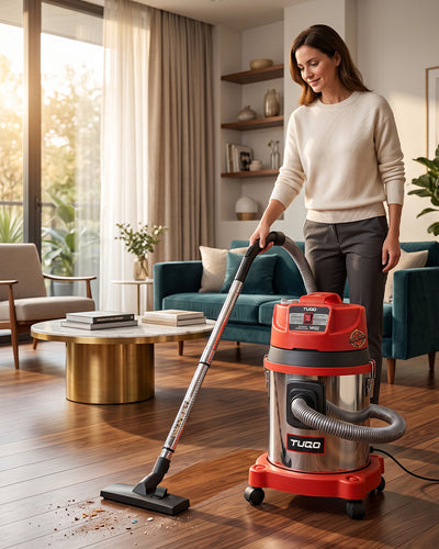 TUQO 1600W 3-in-1 Wet & Dry Vacuum Cleaner with Blower | 25L Stainless Steel Tank Pro-Grade Heavy-Duty Cleaner (VK02)