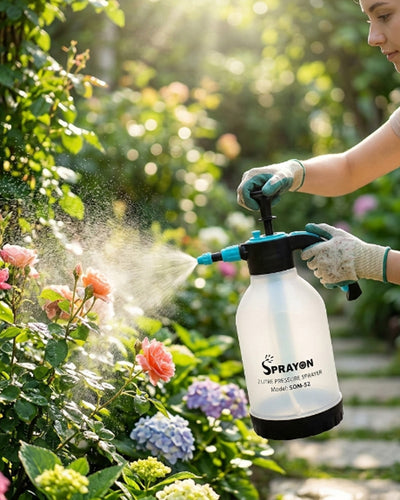 SPRAYON 2-Litre Pressure Sprayer | Handheld Garden & Home Cleaning Spray Bottle (SOM-S2)