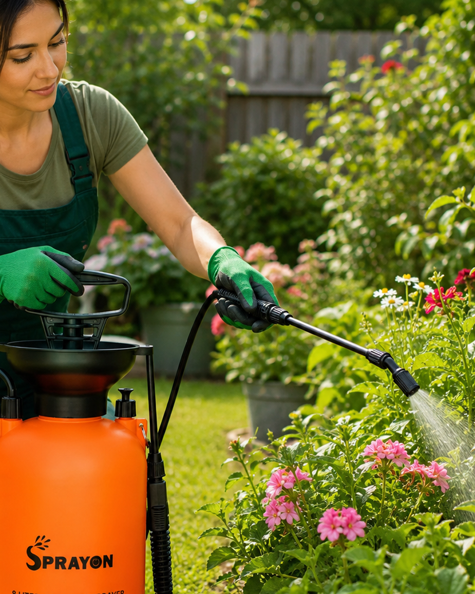 SPRAYON 8-Litre Air Pressure Sprayer | Pump Action Garden & Yard Spray Bottle (SO-S08)