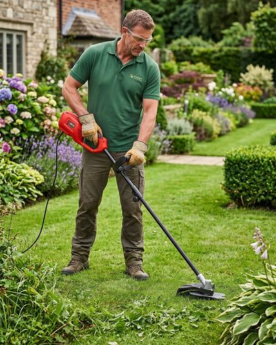 Falcon 1000W Electric Grass Trimmer & Brush Cutter | Dual-Head Heavy-Duty Corded Lawn Trimmer (FEGT-140)