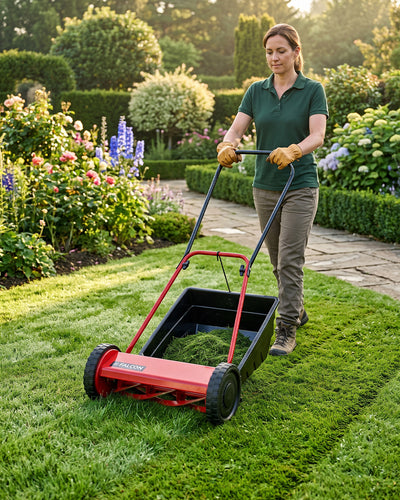 FALCON 16-Inch Manual Reel Lawn Mower | Cylindrical Push Hand Grass Cutter (EASY-42)