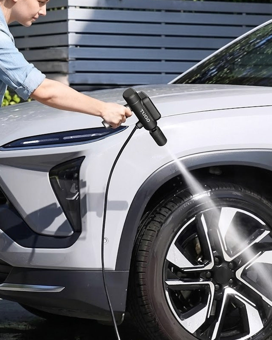 TUQO Portable Cordless High Pressure Washer Gun | 4000mAh Type-C Rechargeable Car & Bike Washer (CDW400)
