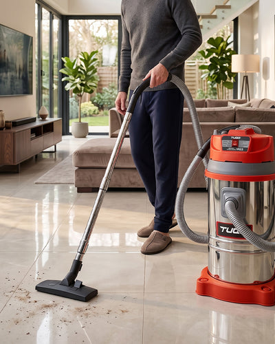 TUQO 1600W 3-in-1 Wet & Dry Vacuum Cleaner with Blower | 25L Stainless Steel Tank Pro-Grade Heavy-Duty Cleaner (VK02)