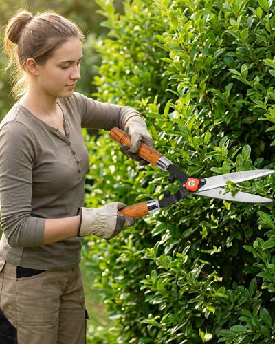 Falcon Premium Hedge Shear FHS-999(W) | 535mm Wooden Handle Garden Bush Clipper
