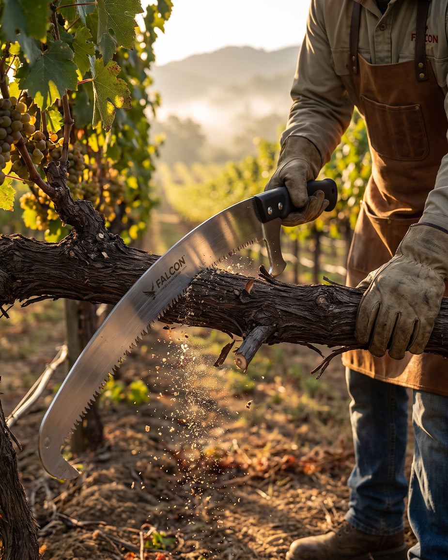 FALCON Heavy-Duty Curved Pruning Saw | Manual Tree Branch & Stem Cutter (FPS-48)