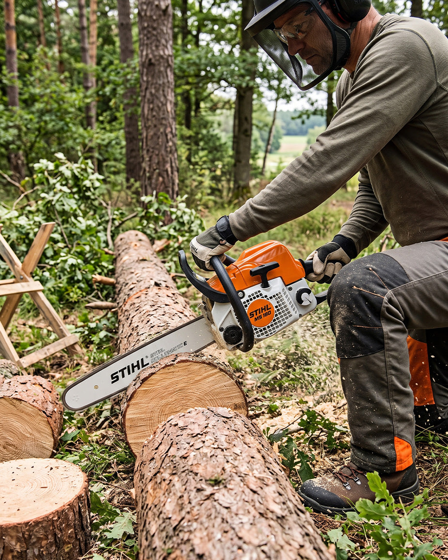 STIHL 35.8cc 2.2 HP Petrol Chainsaw | 18-Inch Guide Bar Heavy-Duty Wood Cutter & Pruner (MS 182)
