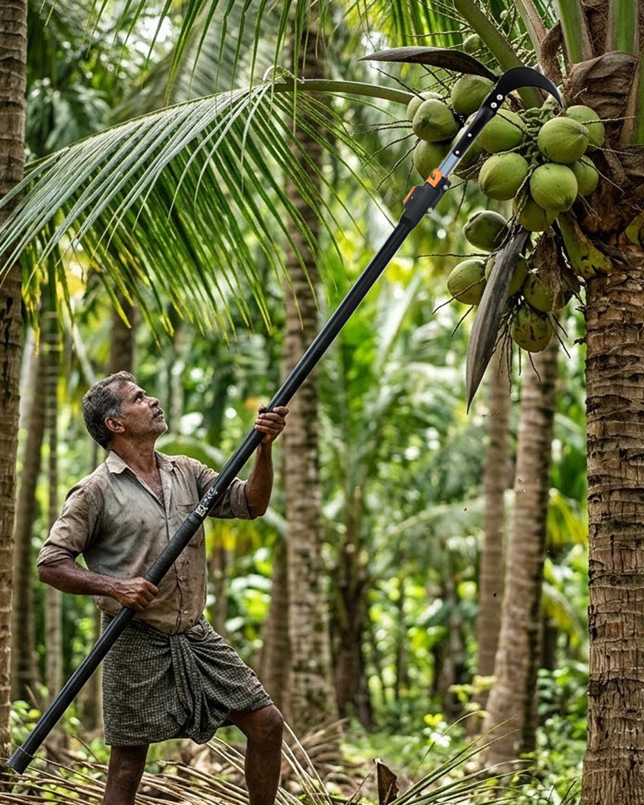 Falcon Premium Areca Nut Harvester FPAH-2207 | Telescopic Long Handle High-Reach Palm Cutter