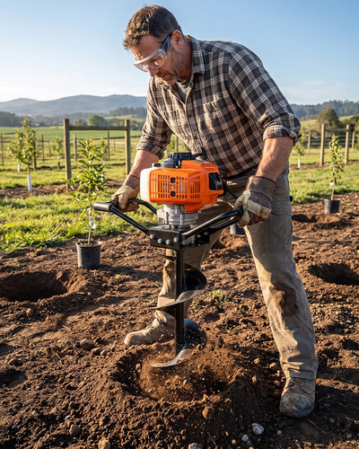 FALCON 63cc Heavy-Duty Heavy Frame Earth Auger | Dual-Operator Post Hole Digger (FEA-63(H))