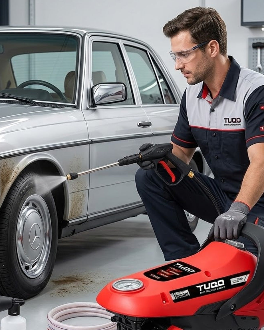 TUQO 1750W Brushless High Pressure Washer | 145 Bar Electric Jet Car & Bike Cleaning Machine (HW2020)