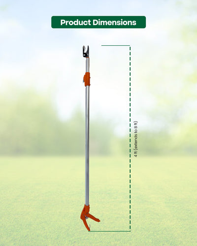 Falcon Premium Extendable Long Reach Cut & Hold Pruner FPLR-26 | 1760mm Telescopic Tree & Fruit Bypass Trimmer