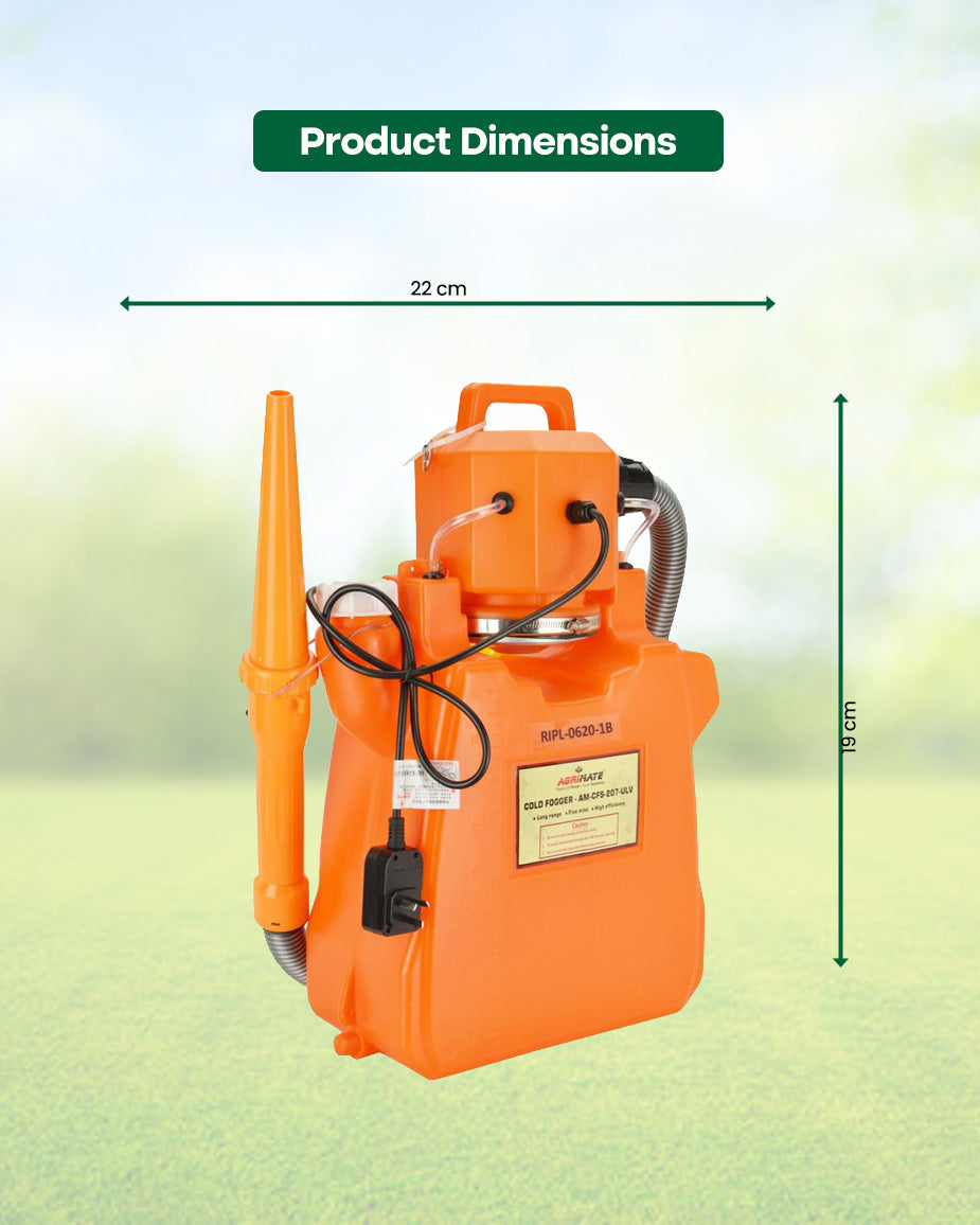 AGRIMATE 2200W Electric ULV Cold Fogger with 20L Tank | High-Capacity Backpack Sanitation & Mosquito Fogging Machine (AM CFS 207 ULV)