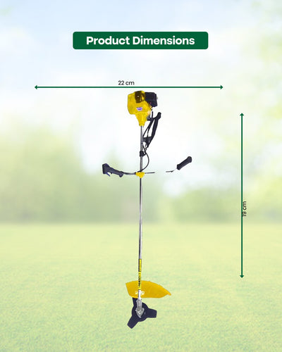 KisanKraft 51.7cc 2-Stroke Petrol Brush Cutter | 1.94 HP Heavy-Duty Agricultural Weed & Crop Cutter (KK-BC-555)