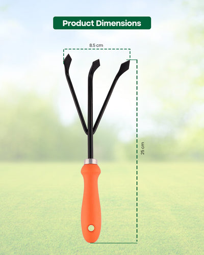Falcon Premium Hand Cultivator FCH-305 | 250mm Compact Soil Aerator & Weeder
