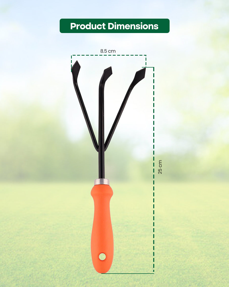 Falcon Premium Hand Cultivator FCH-305 | 250mm Compact Soil Aerator & Weeder