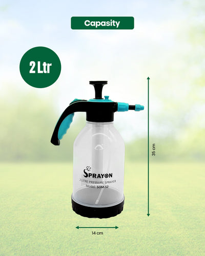 SPRAYON 2-Litre Pressure Sprayer | Handheld Garden & Home Cleaning Spray Bottle (SOM-S2)
