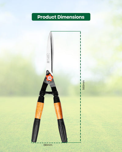 Falcon Premium Hedge Shear FHS-888 | 570mm Wooden Handle Bush Cutter