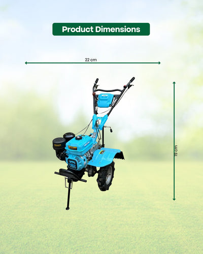 AGRIMATE 7HP Petrol Inter Cultivator | Heavy-Duty Rotary Tiller & Power Weeder (AM RT 212 7P WL)