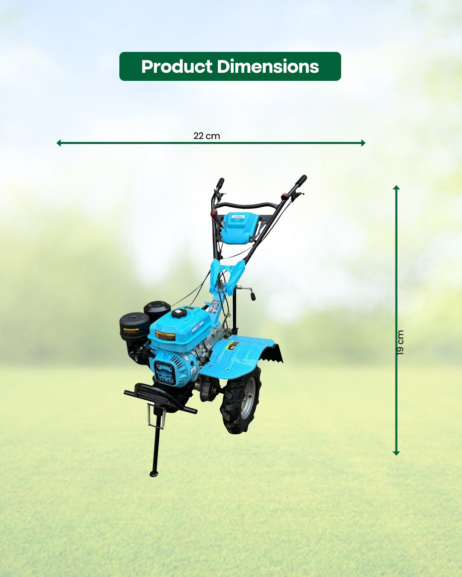 AGRIMATE 7HP Petrol Inter Cultivator | Heavy-Duty Rotary Tiller & Power Weeder (AM RT 212 7P WL)