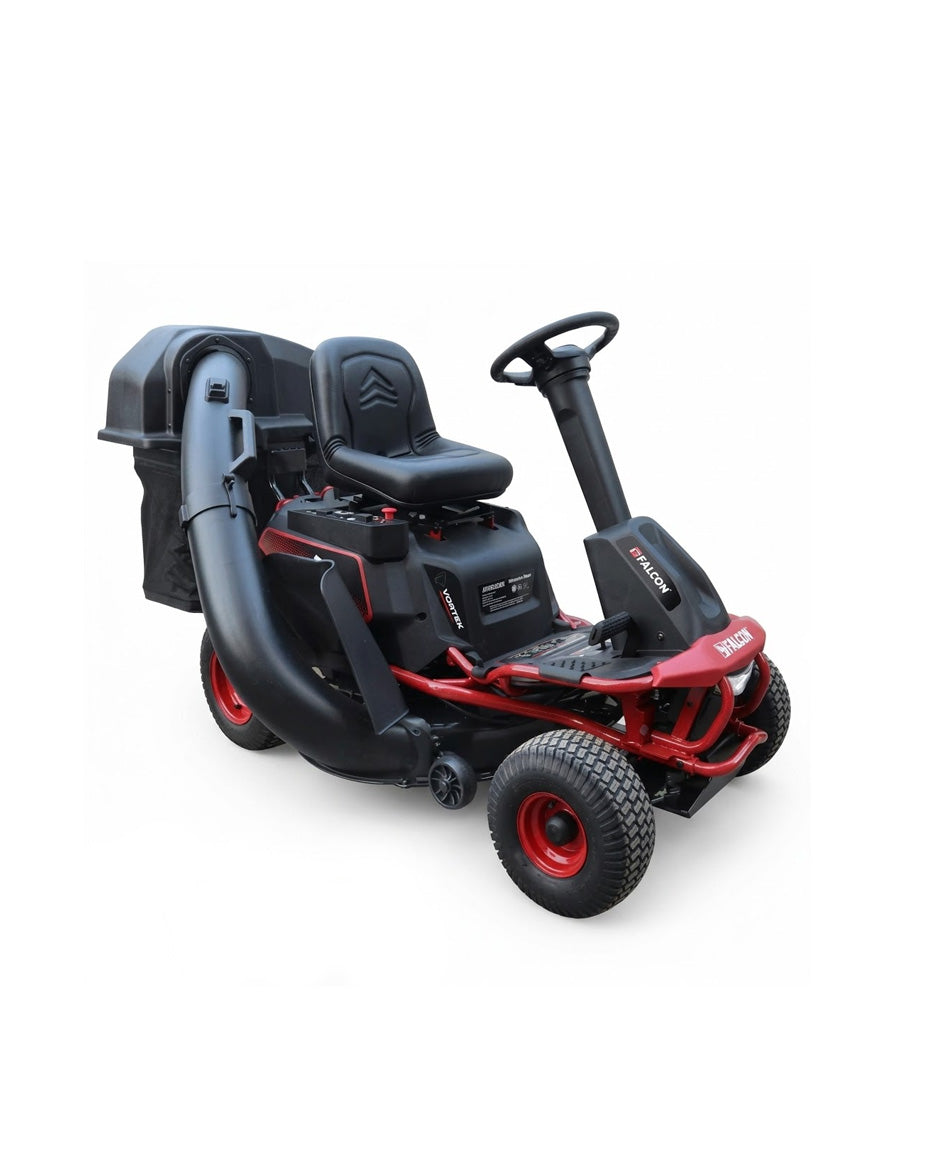 FALCON Electric Ride-On Lawn Mower 48 VRD | High-Capacity Battery Zero-Emission Lawn Tractor