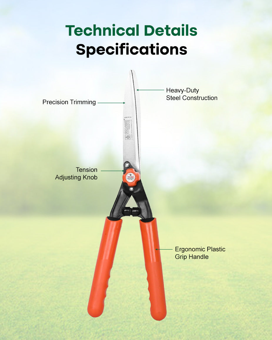 Falcon Premium Hedge Shear FHS-999(P) | 535mm Lightweight Garden Bush Trimmer
