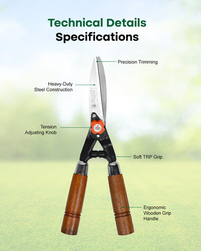 Falcon Premium Hedge Shear FHS-666 | 420mm Classic Garden Bush Clipper