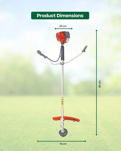 PowerOn 41.5cc Petrol Brush Cutter | 2-in-1 String Trimmer and Weed Eater (POBC 4380)